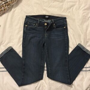 Paige premium denim skyline crop dark wash